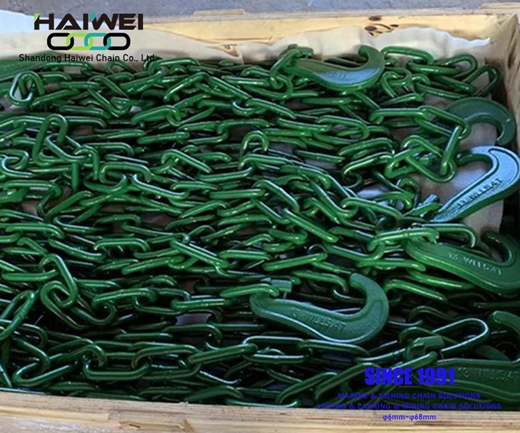 Colorful Painted Standard Lashing Chain with Hook