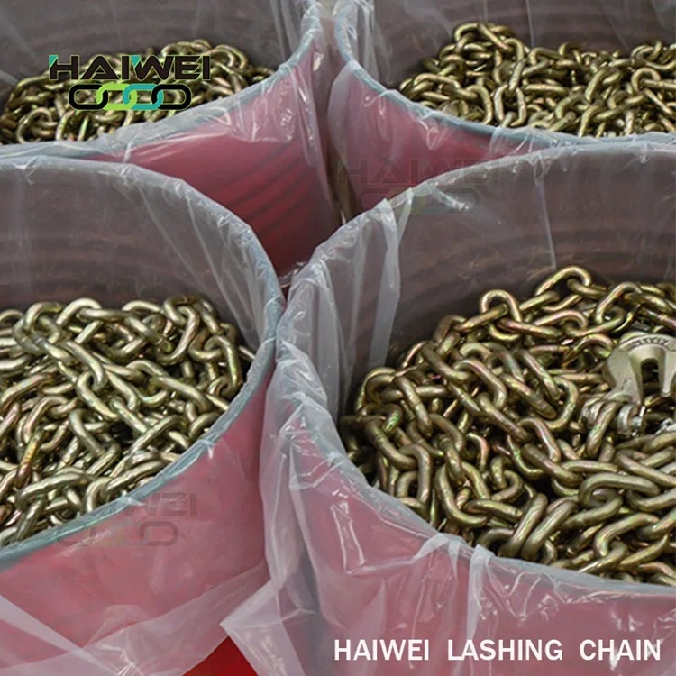 High Test Metal Powder Coated Transport Chain Lashing ChainC-Hook