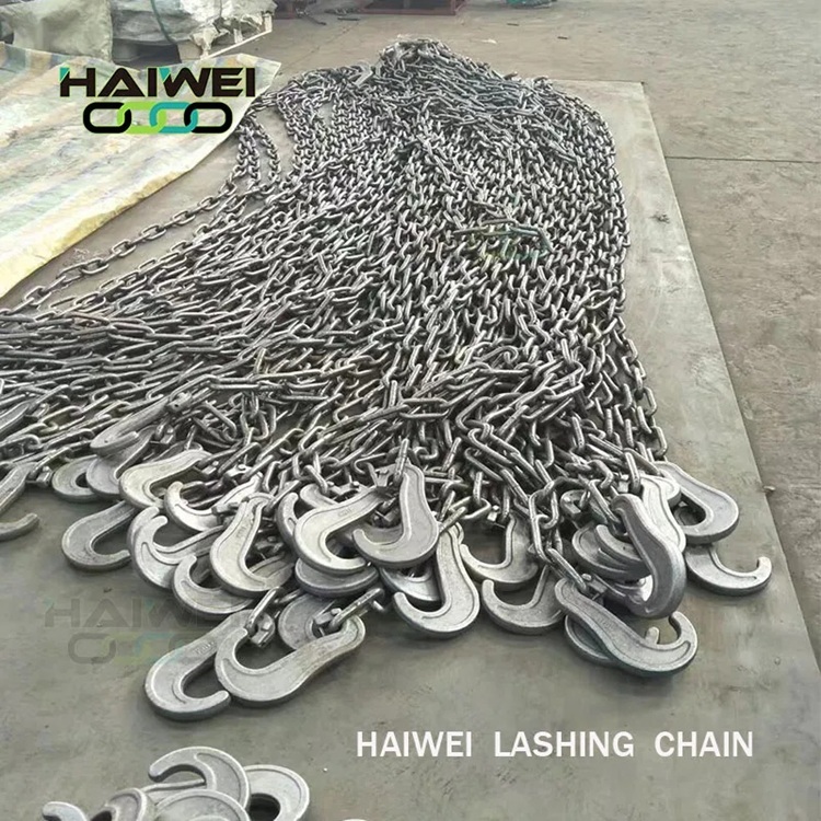 High Test Metal Powder Coated Transport Chain Lashing ChainC-Hook
