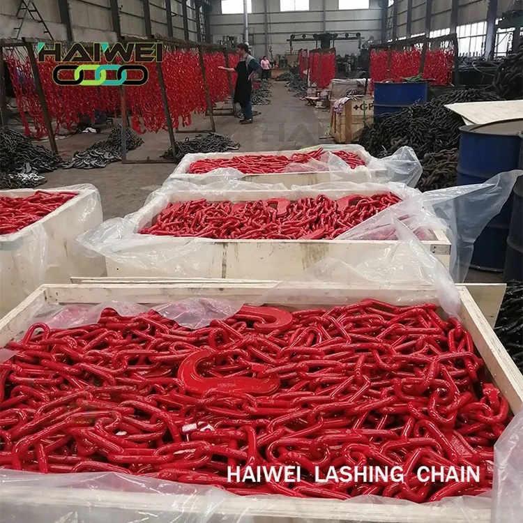 High Test Metal Powder Coated Transport Chain Lashing ChainC-Hook