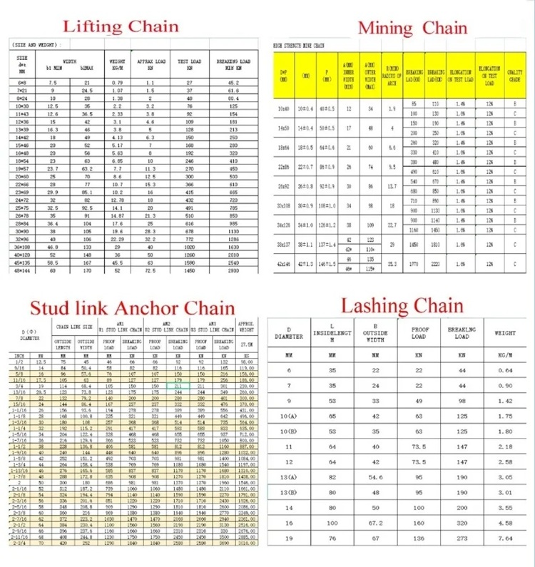 Rust Protection Stainless Steel Fishery Link Chain for Fishing