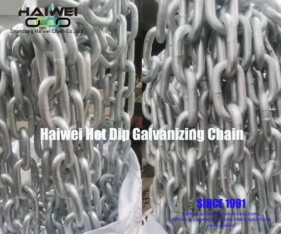 International Standard Rust Protection Hot DIP Galvanized Fishing Chain