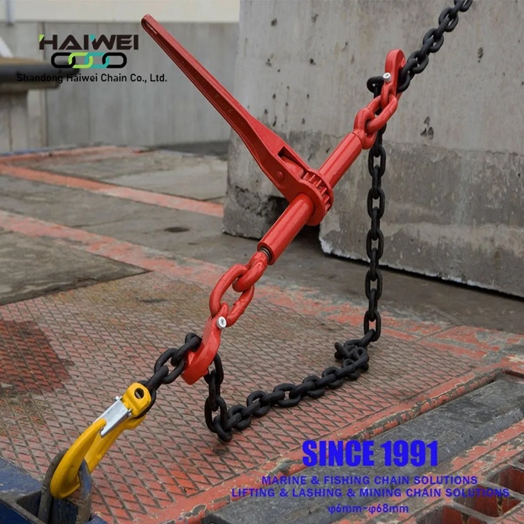 High Test Metal Powder Coated Transport Chain Lashing ChainC-Hook