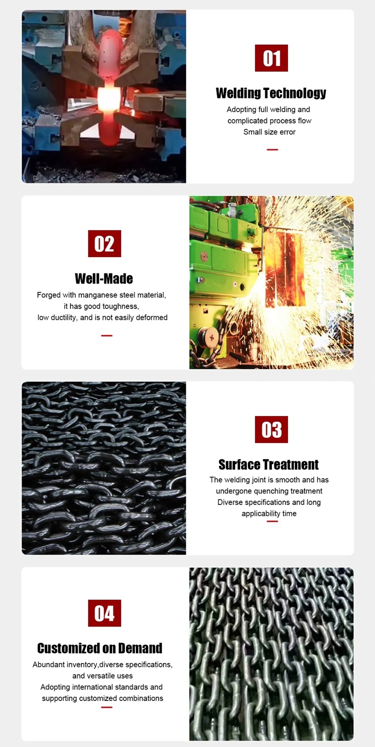 Rust Protection Stainless Steel Fishery Link Chain for Fishing