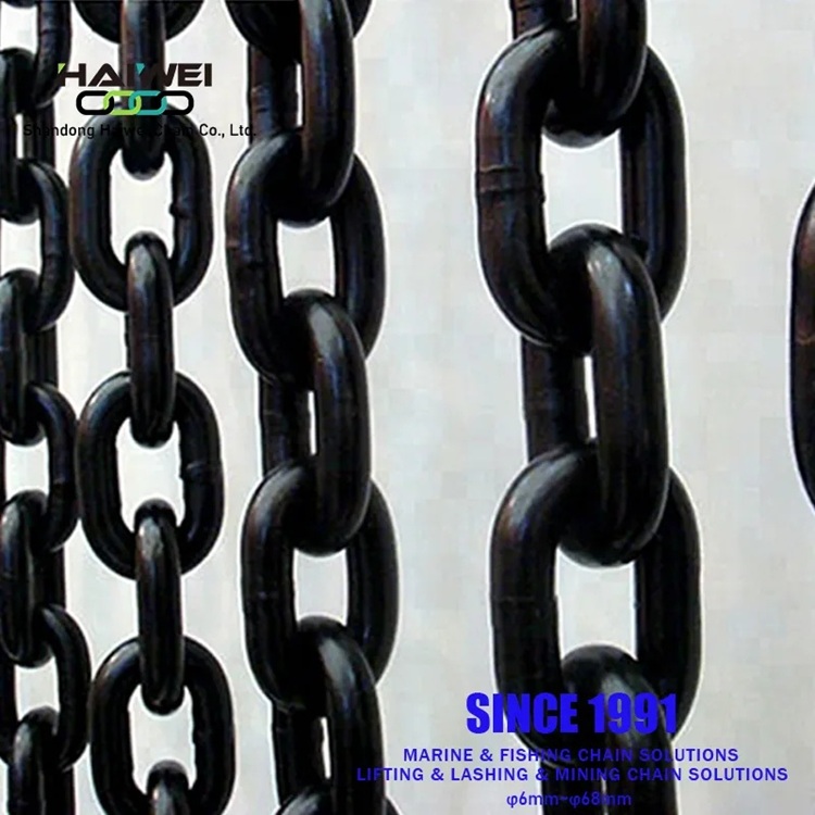 G80 Lifting Link Welded Chain with Black Coating
