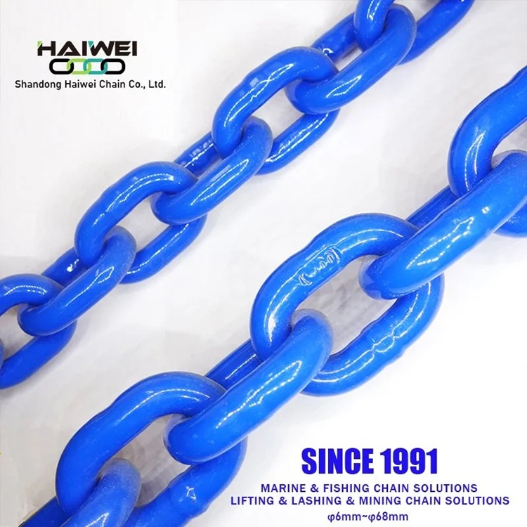  Welding with Colorful Painting G80 Lifting Link Chain
