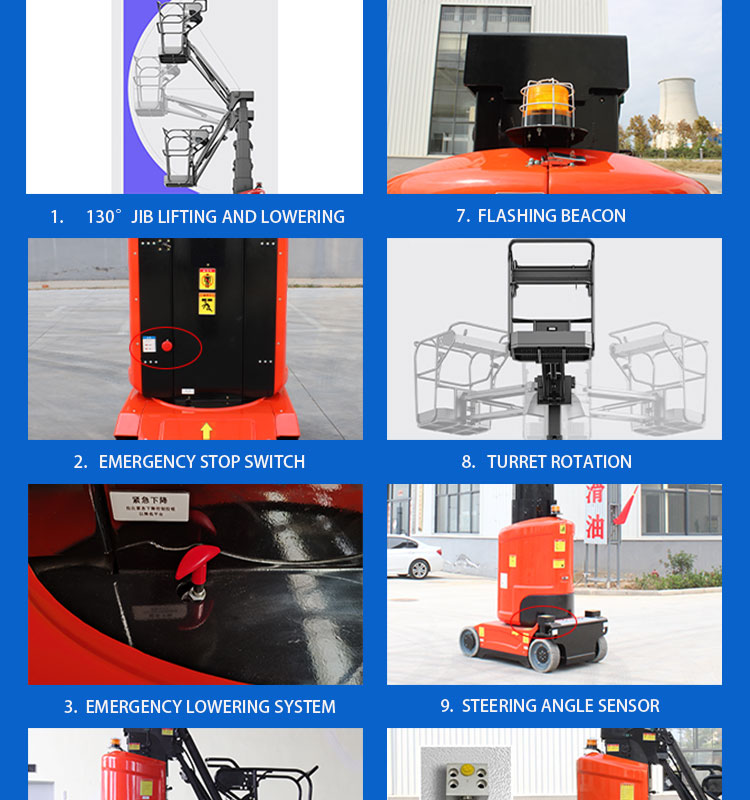 Vertical Telescopic Mast Lift with Jib