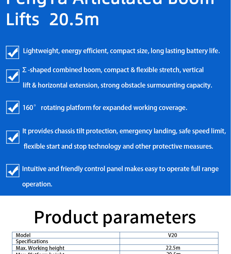 20m Articulated Boom Lift