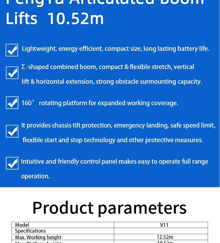 11m Articulated Boom Lift