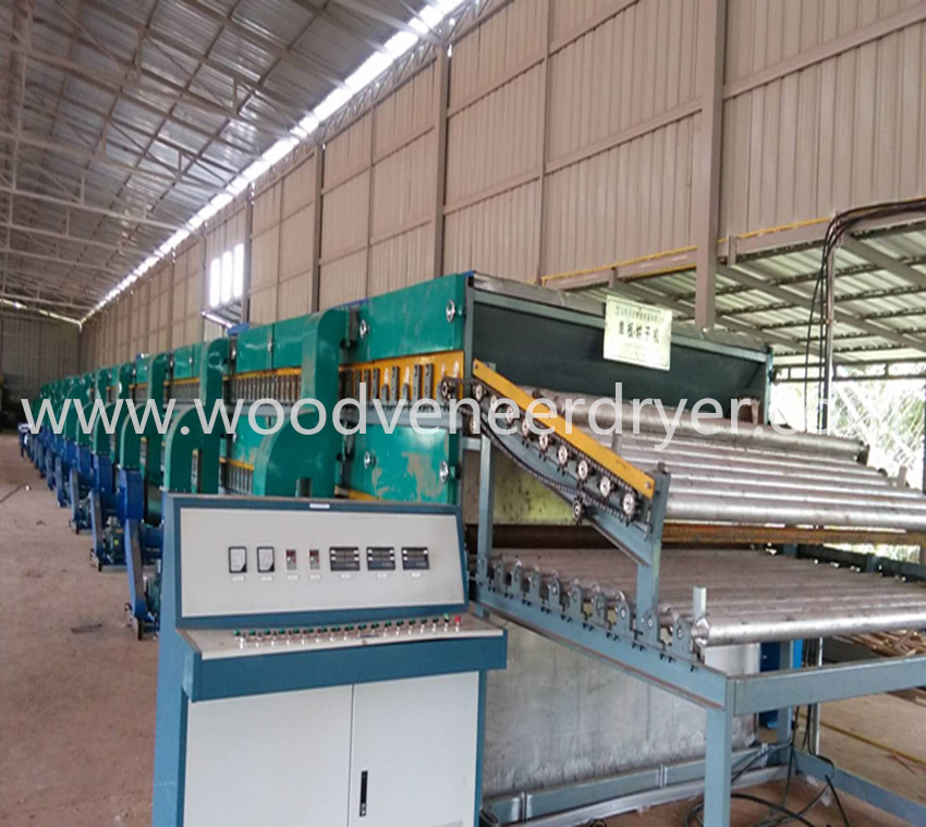 32m 3 Deck Roller Veneer Drying Machine 