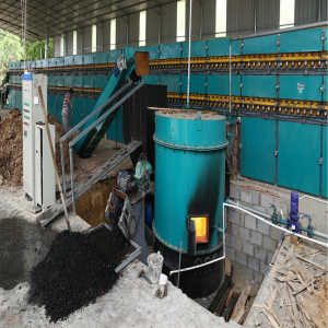 Biomass burner heated 3 deck veneer roller dryer