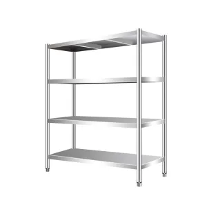 Rak Penyimpanan 4 Tingkat yang Tahan Lama untuk Layanan Makanan