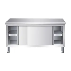 Прочный рабочий стол с раздвижными дверями для коммерческого использования