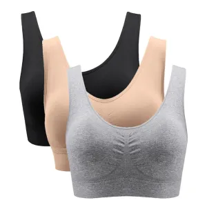 Shiweizi European American Sports Bra Breathable Seamless Removable Breast Pad Comfortable Push-Up Outer Wear for Small Breasts