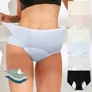 Factory High Waist Ice Feeling Full Protection Women's 3 Layer Leak Proof Washable Menstrual Period Panties