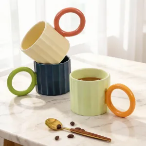 Creative High-Quality 260ml American-Style Gadel Porcelain Eco-Friendly Ceramic Coffee Cup（C0002-0006）