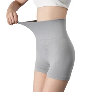 Silk High Waist Tummy Control Pants for Women Breathable Everyday Belly Slimming Hip Lifting Shapewear No Rolling Edge Tops