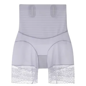 High-Waist Medium Control Breathable Control Brief Anti-Chafing Thigh Design Seamless Shaping Lace Available Fabric Shapewear