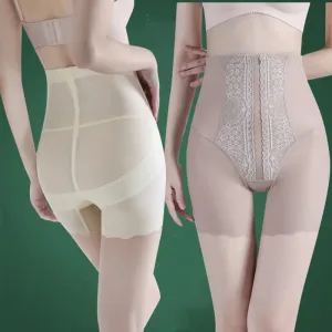 Ultra-Thin High-Waisted Boxer Panties for Women Seamless Ice Silk Tummy Control Summer Shapers Breathable Hip-Lifting Everyday