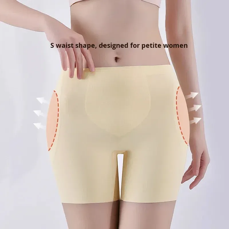 Foreign Trade Cross-Border Hot-Selling Silk Anti-Bacterial Hip-Shaping Pants Women Fake Hip Wide Padded Butt-Lifting