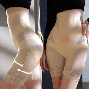 Women's Light Control Thin Spandex Panties Lace Decoration Breathable Anti-Bacterial Quick Dry Stylish Waist Shaping Body Curve