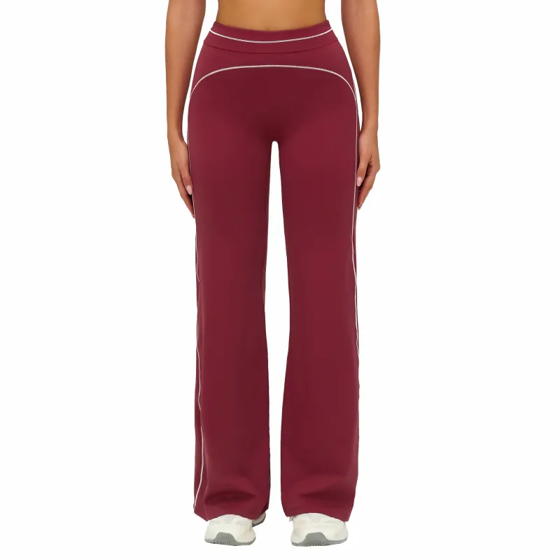 Custom Logo Brushed Sweat-Wicking Flare Legging Wide-Leg High Waist Plus Size Casual Long Pants Outdoor Activewear