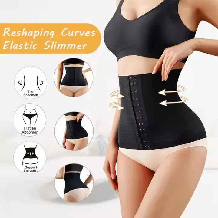Women's Adjustable Body Contouring Girdle Tummy Control Waist Wrap Corset Shapewear with Customizable Logo