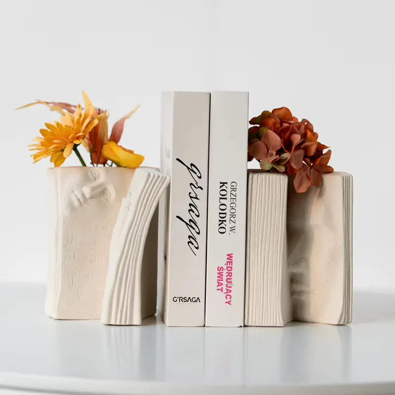 Customized Book-Shaped Ceramic Decorative Art Wedding Table Vase Modern Luxury Decoration（D0001-0002)