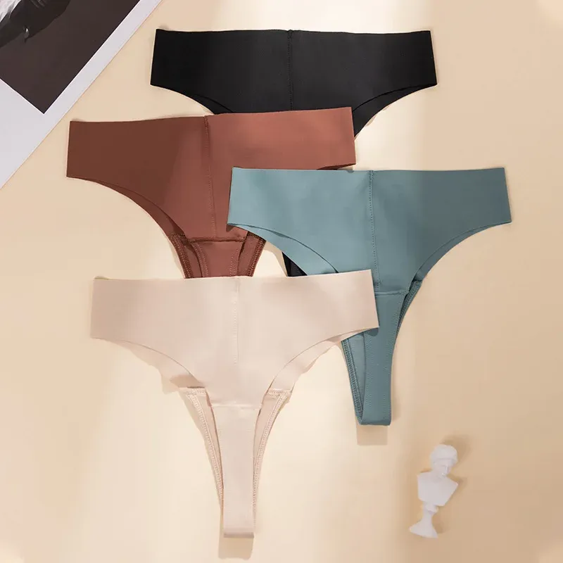 European American Women Large Size Seamless Thong Sports Anti-Camel Toe Anti-Embarrassment Line Thong Wholesales Sexy Underwear