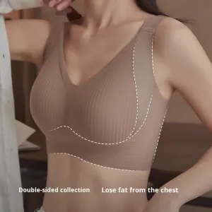 Seamless Gothic Plus-Size Bra for Women Large Bust Push-Up No Underwire Adjustable Controls Prevents Sagging