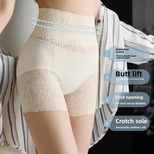 2025 New Women's XS Size Satin High Waist Pants Everyday Style Tummy Control Body Shaping & Butt Lift Thin Thickness Made Silk