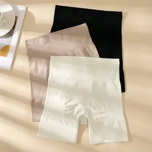High Waist Women's Silk Pants Firm Tummy Control Non-Binding Thin Hip-Lifting Safety Shorts Anti-Exposure Belly Control Panties