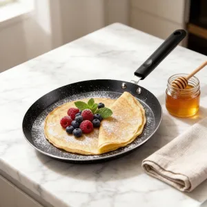 High-Quality Cooking Utensils 6-Inch Black Aluminum Military Knife Pan Non-Stick Metal Frying Pan（B0001-0001）