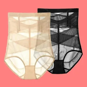 Women's XL Logo High-Waisted Shapers Firm Tummy Shapewear Pants Butt Lift Padded Hook Decorations Silk Summer Thin Style Strong