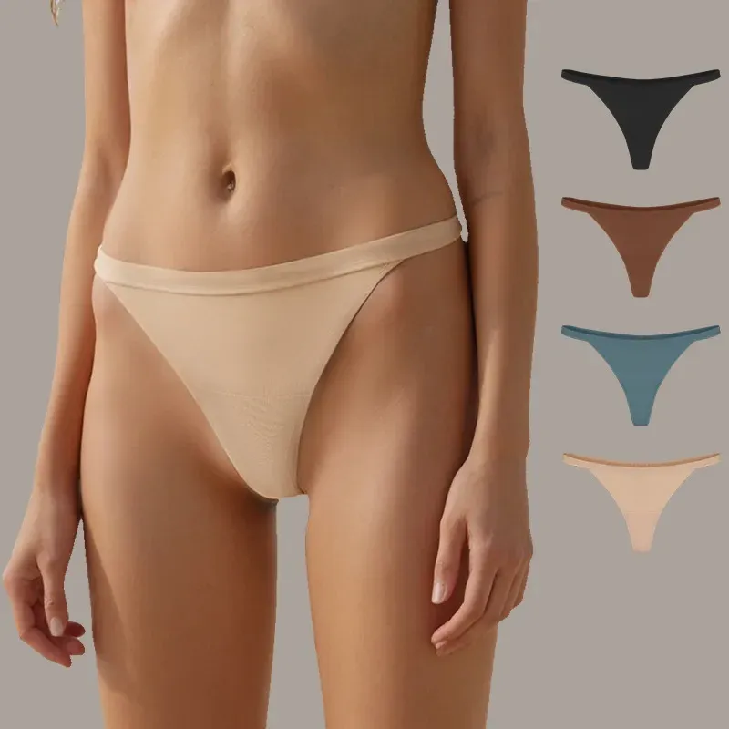 Custom Camel Toe Proof Sexy Thin Strap Girl T-Pants Plus Size Low Waist Anti-Embarrassment Line No Show Womens Seamless Thong