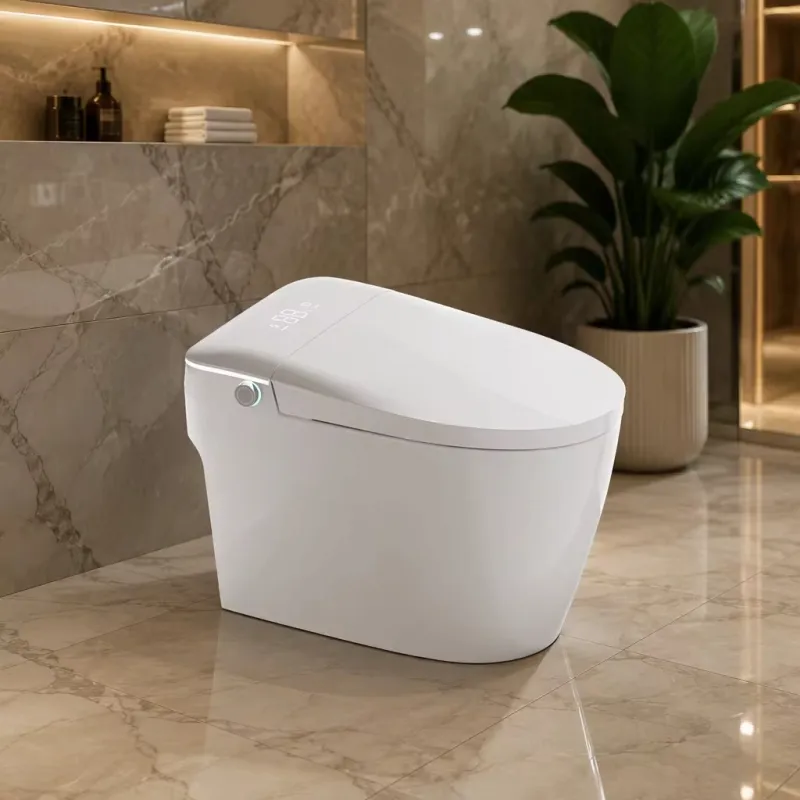 Automatic Water-Saving White Intelligent Toilet With Double Flushing System (E0001-0002)