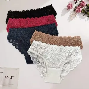 Luxury Solid Women's High Elastic Breathable Anti-Bacterial Thin Sexy Bikini Panties