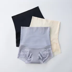 Women's Satin Spandex/Nylon Seamless Breathable Body Shaper Panties Effective Tummy Tucking Control Postpartum Recovery Logo