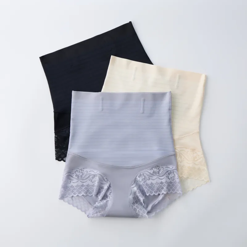 Women's Satin Spandex/Nylon Seamless Breathable Body Shaper Panties Effective Tummy Tucking Control Postpartum Recovery Logo