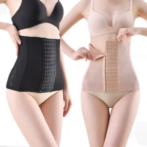 Mimoo Summer Everyday Style Thin Silk Girdle Cinched Waistband Mesh Abdomen Belt Six-Row Buckle Breathable Firm Control Pencil