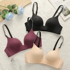 Manufacture Custom Everyday Solid Color Women Seamless Wireless Top Bra（H0004-0007）