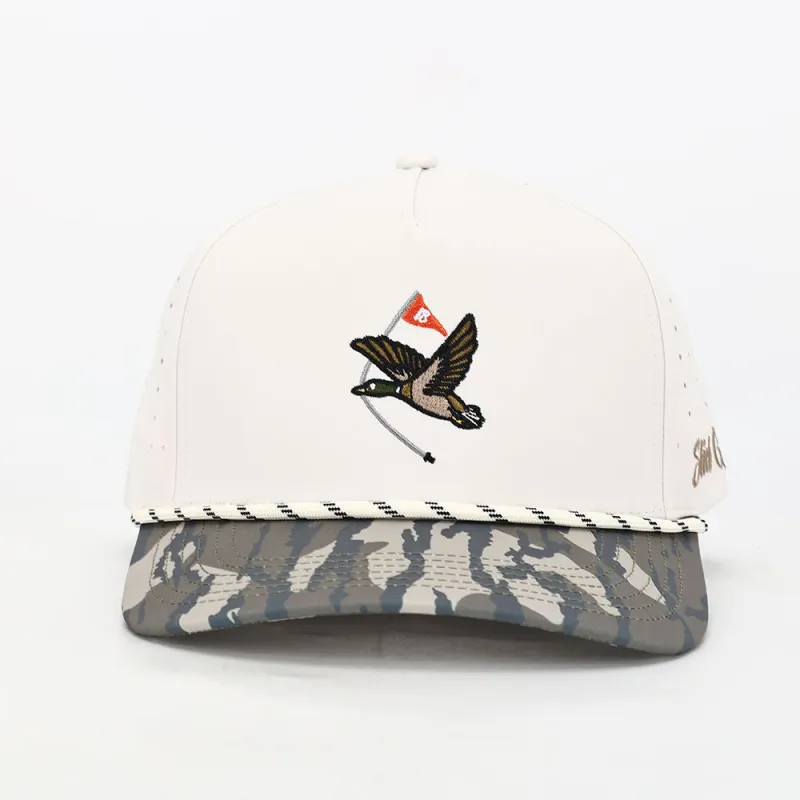 Custom Logo 5 Panel Flat Brim Baseball Cap for Men White 3D Embroidered Snapback Hat Structured Five Panel Hip Hop Cap Adjustable Streetwear Cap（O0001-0002）