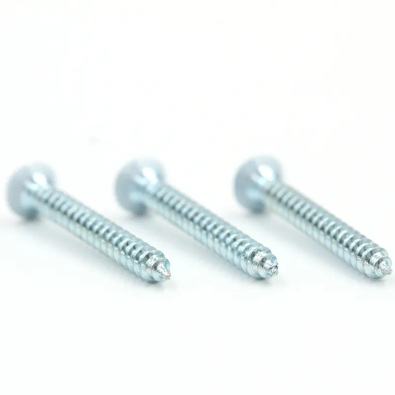 Blue Zinc Plated Stainless Steel Phillips Flat Head Self Tapping Screws with White Coating Corrosion Resistant Metal Fasteners for Wood & Metal（F0003-0002）