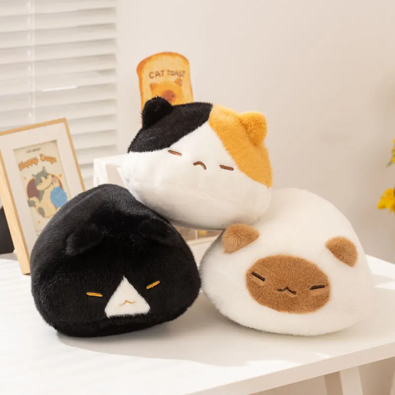 Cute Cat Plush Ball Toy Soft Squishy Stress Relief Plush, Custom Cat Stuffed Animal Cute Sensory Toy for Kids & Adults（R0005-0001）