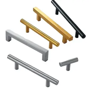 T-Type Stainless Steel Furniture Handle High Quality Cabinet Wardrobe & Drawer Pull Handle for Kitchen, Closet & Cabinet Hardware（G0004-0001）