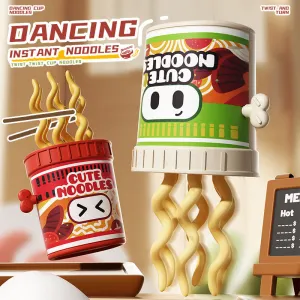 Cute Walking Dancing Noodle Toy Funny Cup Noodles Fidget Toy Interactive Desk Toy Stress Relief Finger Toy Novelty Birthday Gift(S0004-0001)