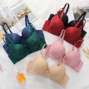 Good Quality Manufacturer Beautiful Style Women Breast Lift Underwear With Bow Ladies Underwire Bra（H0004-0001）