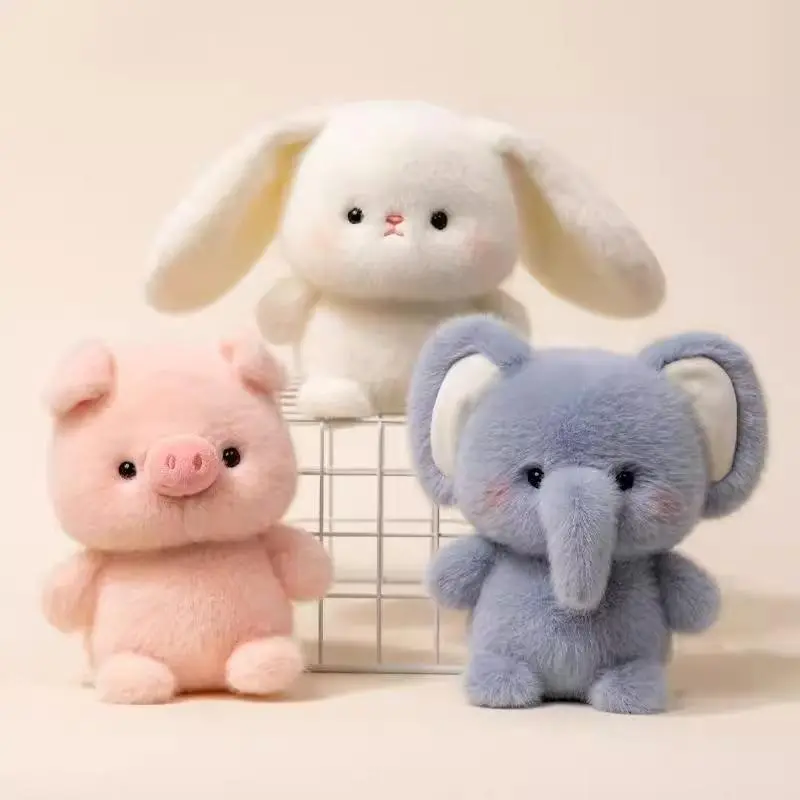 Cute Mini Animal Plush Toy Soft Stuffed Animal Desk Companion Small Kawaii Plush Doll for Babies & Kids PP Cotton Birthday Gift Toy（R0006-0001）