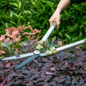 10 Inch Telescopic Hedge Shears Long Handle Garden Pruning Shears for Grass Shrubs and Hedge Trimming Heavy Duty Garden Trimmer Tool(D0003-0003)