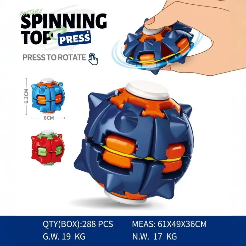 3D Printed Fidget Spinner Puzzle Ball Press & Spin Stress Relief Toy Sensory Anxiety Relief Toy for Kids & Adults OEM Custom Fidget Toy Gift（S0007-0002）